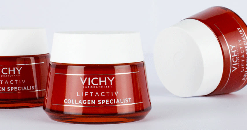 Tre burkar från Vichy med Liftactiv Collagen Specialist.